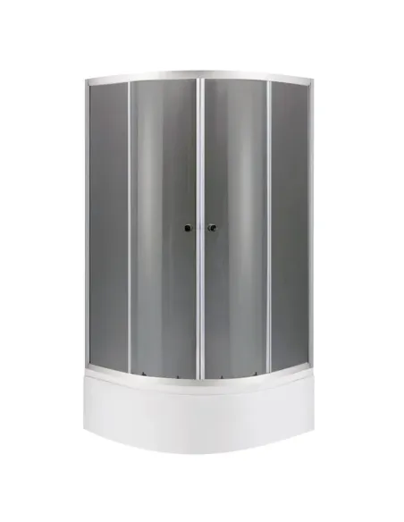 Душевая кабина с высоким поддоном Mixxus Plain SCT01-90x90x195-GR Satin, полукруглая Душевая кабина с высоким поддоном Mixxus Plain SCT01-90x90x195-GR Satin, полукруглая
