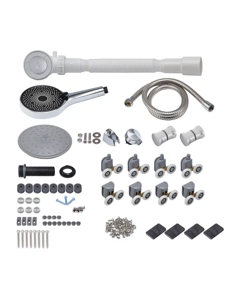 Душевая кабина с высоким поддоном Mixxus Plain SCT01-90x90x195-GR Satin, полукруглая Душевая кабина с высоким поддоном Mixxus Plain SCT01-90x90x195-GR Satin, полукруглая