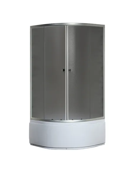 Душевая кабина с высоким поддоном Mixxus Plain SCT01-90x90x195-GR Satin, полукруглая Душевая кабина с высоким поддоном Mixxus Plain SCT01-90x90x195-GR Satin, полукруглая