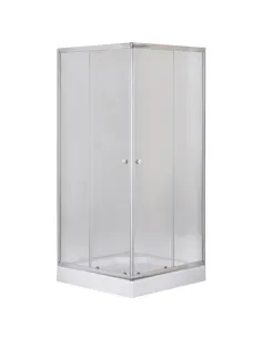 Душевая кабина с низким поддоном Mixxus Cubic SCT01-100x100x195-FB Chrome, квадратная