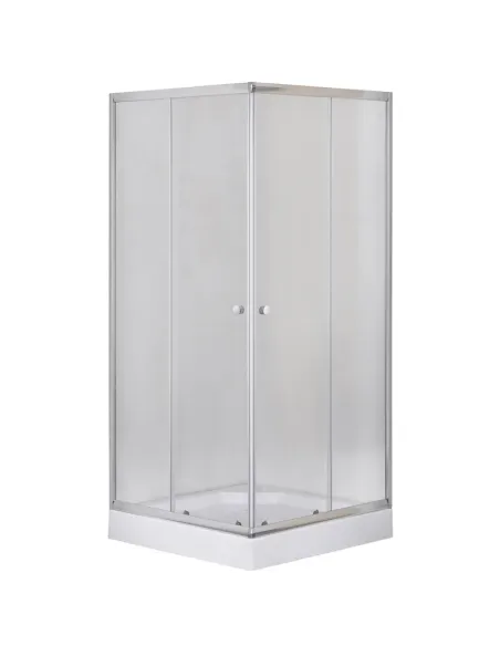 Душевая кабина с низким поддоном Mixxus Cubic SCT01-100x100x195-FB Chrome, квадратная