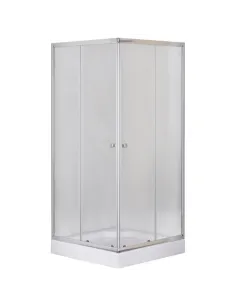 Душова кабіна з низьким піддоном Mixxus Cubic SCT01-90x90x195-FB Chrome, квадратна