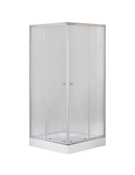 Душова кабіна з низьким піддоном Mixxus Cubic SCT01-90x90x195-FB Chrome, квадратна