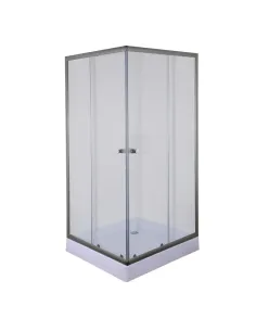 Душевая кабина с низким поддоном Mixxus Cubic SCT01-90x90x195-TR Graphite, квадратная
