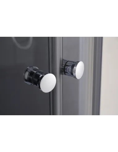 Душевая кабина с низким поддоном Mixxus Cubic SCT01-90x90x195-TR Graphite, квадратная