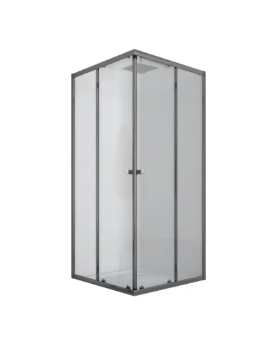 Душевая кабина с низким поддоном Mixxus Cubic SCT01-90x90x195-TR Graphite, квадратная