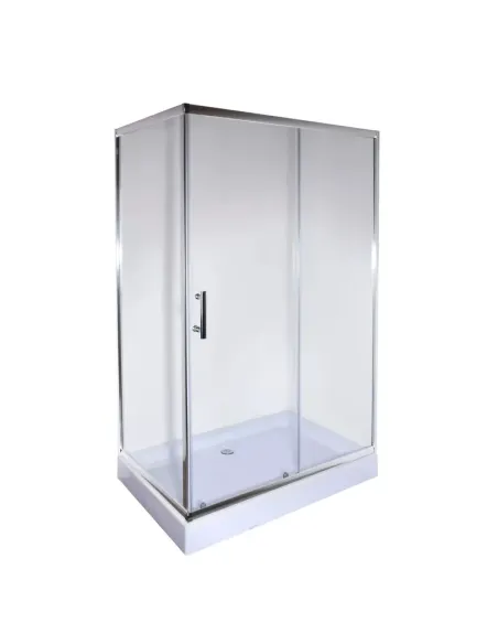 Душова кабіна з низьким піддоном Mixxus Hard SCT01-100x80x198-TR Chrome, прямокутна
