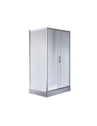 Душова кабіна з низьким піддоном Mixxus Hard SCT01-100x80x198-TR Chrome, прямокутна