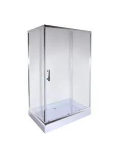 Душевая кабина с низким поддоном Mixxus Hard SCT01-120x80x198-TR Chrome, прямоугольная