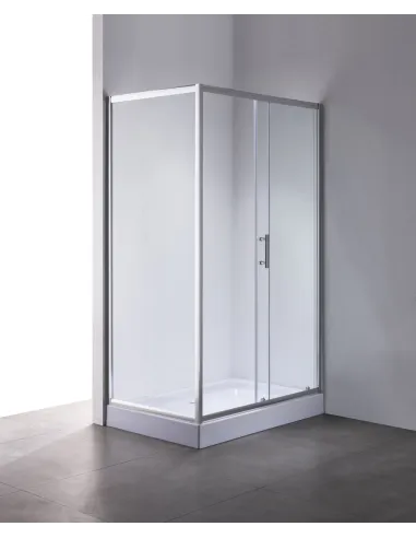 Душова кабіна з низьким піддоном Mixxus Hard SCT01-120x80x198-TR Chrome, прямокутна