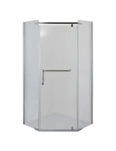 Душова кабіна з низьким піддоном Mixxus Lines SCT01-90x90x198-TR Chrome, п`ятикутна