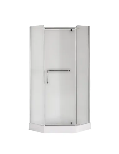 Душевая кабина с низким поддоном Mixxus Lines SCT01-90x90x198-TR Chrome, пятиугольная