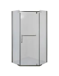 Душевая кабина с низким поддоном Mixxus Lines SCT01-90x90x198-TR Graphite, пятиугольная