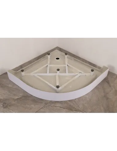 Душевая кабина с низким поддоном Mixxus Plain SCT02-90x90x195-FB Satin, полукруглая