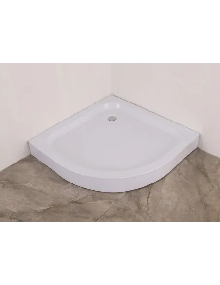 Душевая кабина с низким поддоном Mixxus Plain SCT02-90x90x195-GR Satin, полукруглая