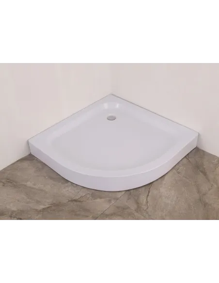 Душова кабіна з низьким піддоном Mixxus Plain SCT02-90x90x195-TR Graphite, напівкругла