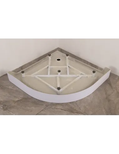 Душевая кабина с низким поддоном Mixxus Plain SCT02-90x90x195-TR Graphite, полукруглая