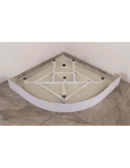 Душевая кабина с низким поддоном Mixxus Plain SCT02-90x90x195-TR Graphite, полукруглая