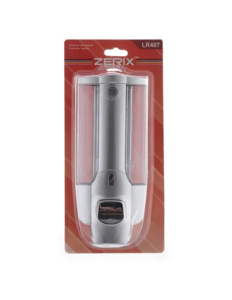 Дозатор жидкого мыла Zerix LR407 ZX2718 настенный, серый