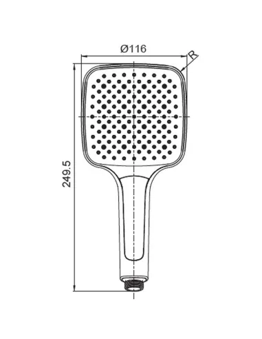 Лейка для ручного душа Koer KP-0402-01, 249x116 мм, 3 режима