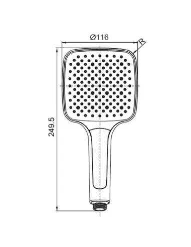 Лейка для ручного душа Koer KP-0402-05, 249x116 мм, 3 режима