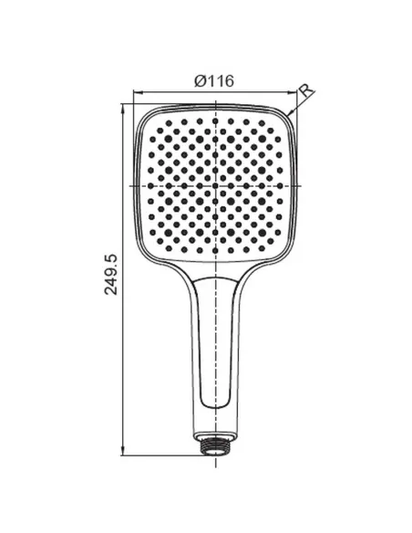 Лейка для ручного душа Koer KP-0402-05, 249x116 мм, 3 режима