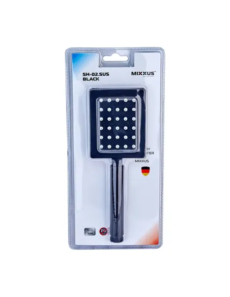 Лейка для ручного душа Mixxus SH-02.SUS Black, нержавеющая сталь, 1 режим
