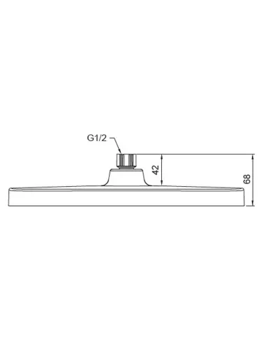 Лейка тропический душ Koer KP-0402-03-OH 310x200 мм, прямоугольная