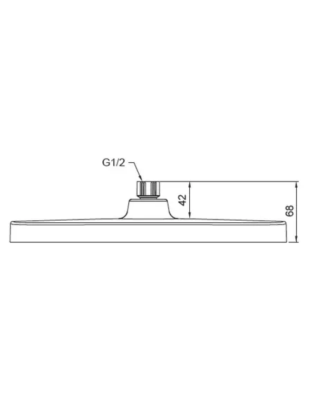 Лійка тропічний душ Koer KP-0402-03-OH 310x200 мм, прямокутна