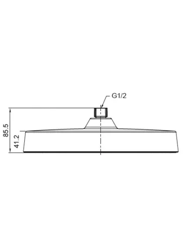 Лійка тропічний душ Koer KP-0403-01-OH 300 мм, кругла