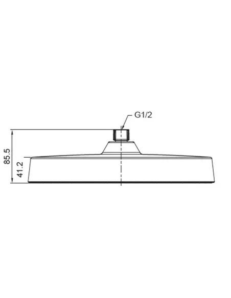 Лейка тропический душ Koer KP-0403-01-OH 300 мм, круглая