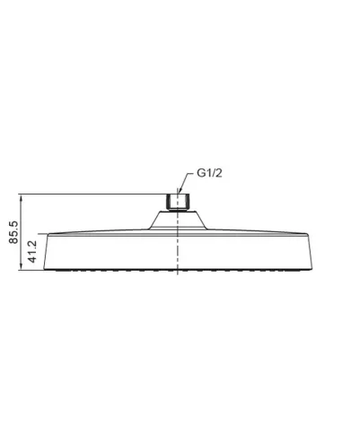 Лейка тропический душ Koer KP-0403-03-OH 300 мм, круглая