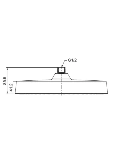 Лейка тропический душ Koer KP-0403-03-OH 300 мм, круглая