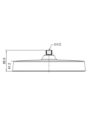 Лійка тропічний душ Koer KP-0403-07-OH 300 мм, кругла