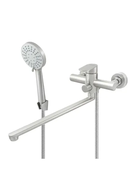 Змішувач для ванни Venta VL343DS з душовим набором, нержавіюча сталь.