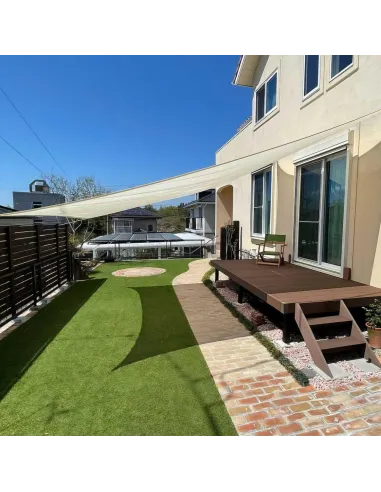 Затеняющая сетка для беседки КТУ 4х5 метра, тень 90%, бежевая