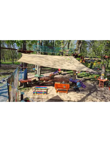 Затеняющая сетка для навеса КТУ 2х4 метра бежевая