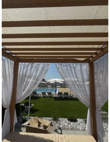 Затеняющая сетка для навеса КТУ 2х4 метра бежевая