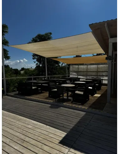 Затеняющая сетка для навеса КТУ 2х4 метра бежевая