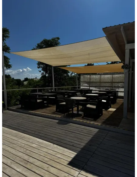 Затеняющая сетка для навеса КТУ 2х4 метра бежевая