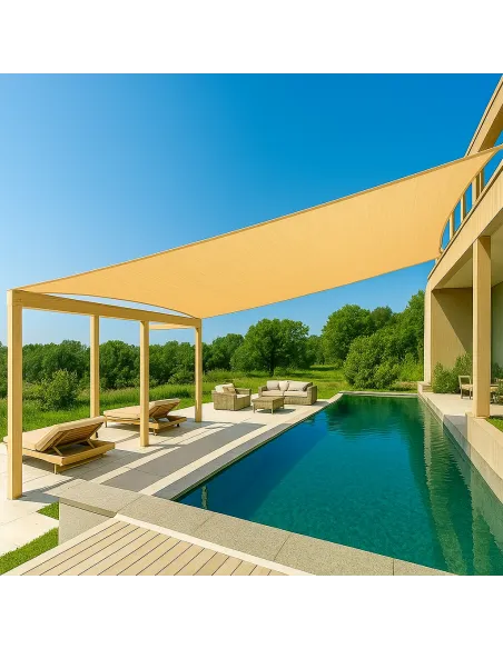 Захисна сітка від сонця КТУ 3х3 метри, тінь 90%, бежева