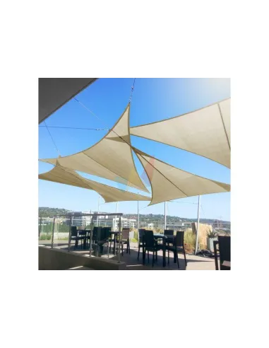 Защитная сетка от солнца КТУ 3х3х4 метра, тень 90%, бежевая