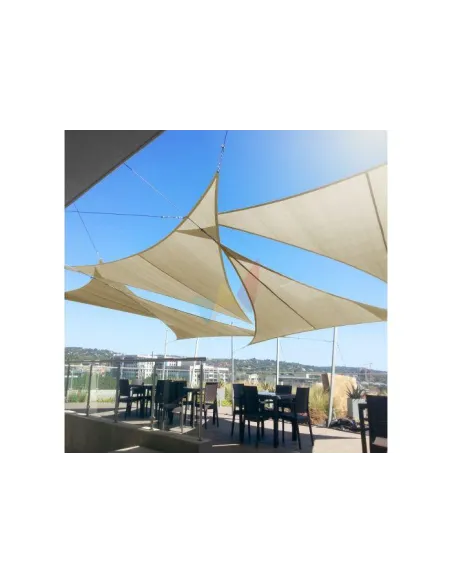 Защитная сетка от солнца КТУ 3х3х4 метра, тень 90%, бежевая