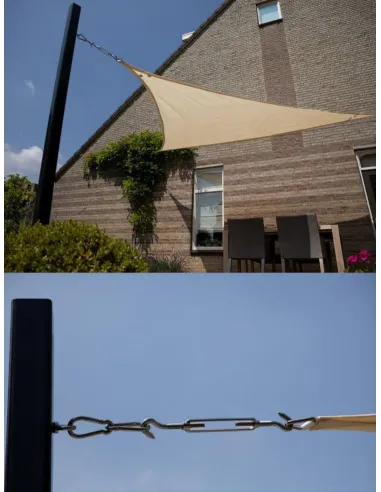 Захисна сітка від сонця КТУ 4х6х7, 2 метра, тінь 85%, бежева