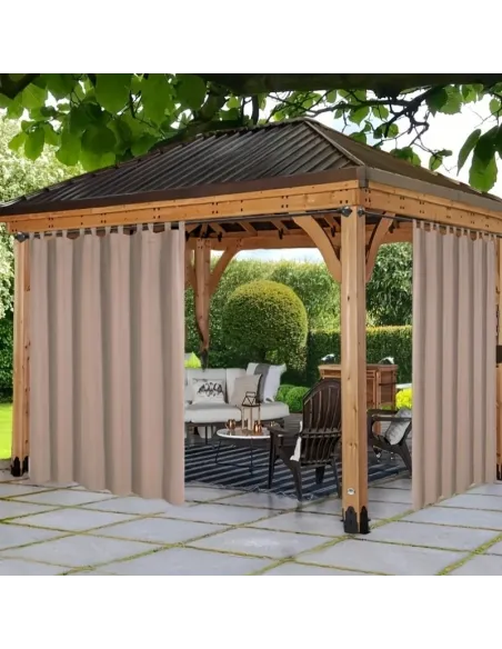Защитная штора для беседки КТУ 2,8 х 1,45 метра, коричневая
