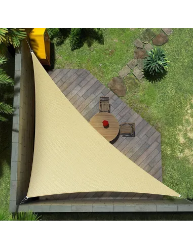 Теневая сетка для навеса от солнца КТУ 3х3х4 метра, тень 90%, бежевая