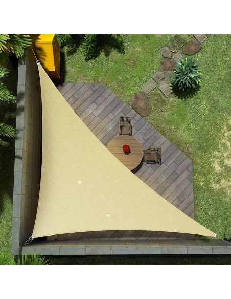 Теневая сетка для навеса от солнца КТУ 3х3х4 метра, тень 90%, бежевая