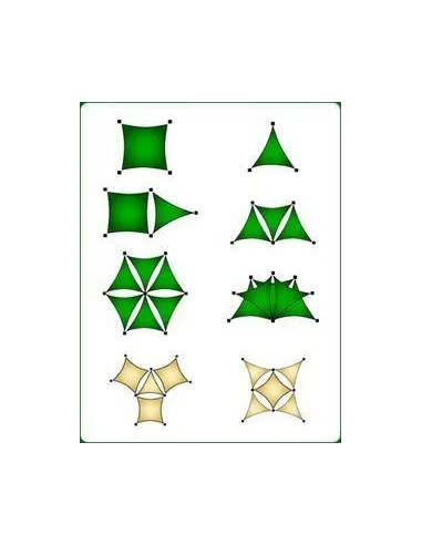 Тіньова сітка для навісу від сонця КТУ 3х3х4 метри, тінь 90%, сіра