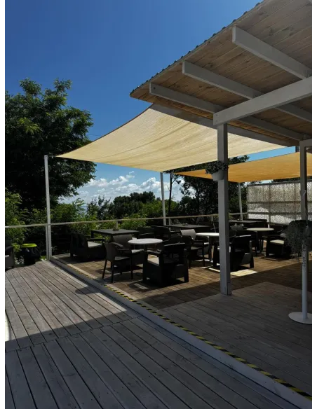 Теневая сетка для навеса от солнца КТУ 3х4 метра, тень 90%, бежевая