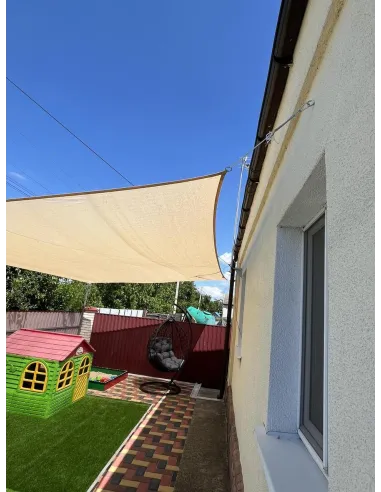 Теневая сетка для навеса от солнца КТУ 3х4 метра, тень 90%, бежевая